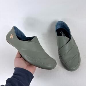 Merrell Inde Lave Vertiver Ballet Flats Women's 9 Green Leather Slip-On Classic